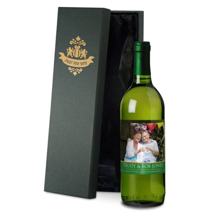 White Wine With Personalised Photo Label product image