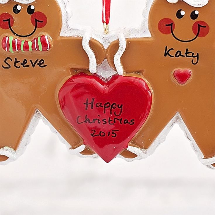 Personalised Gingerbread Couple Hanging Ornament product image