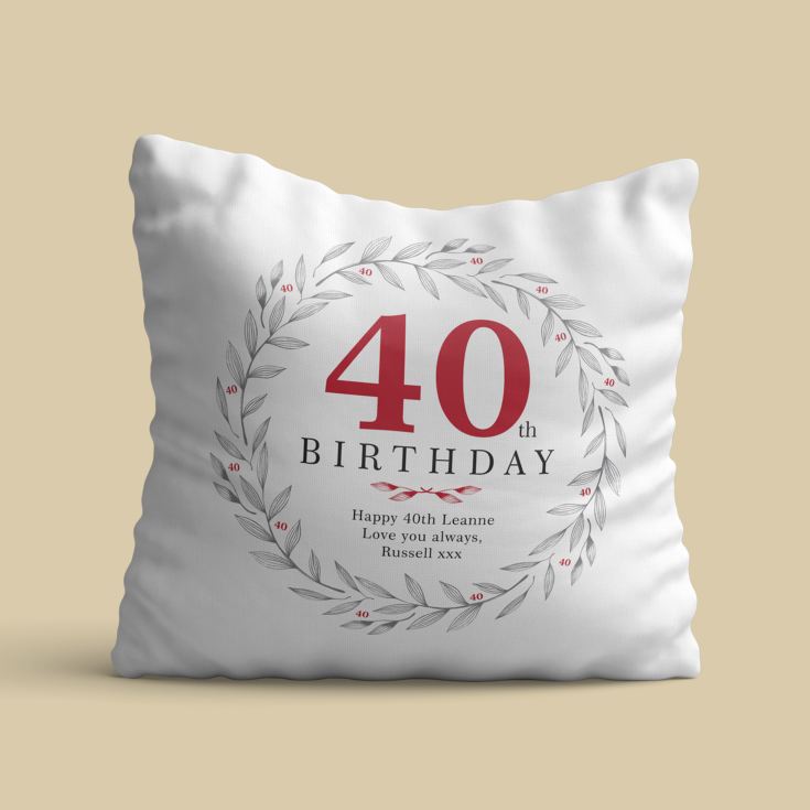 Personalised 40th Birthday Cushion product image