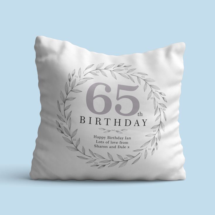 Personalised 65th Birthday Cushion product image