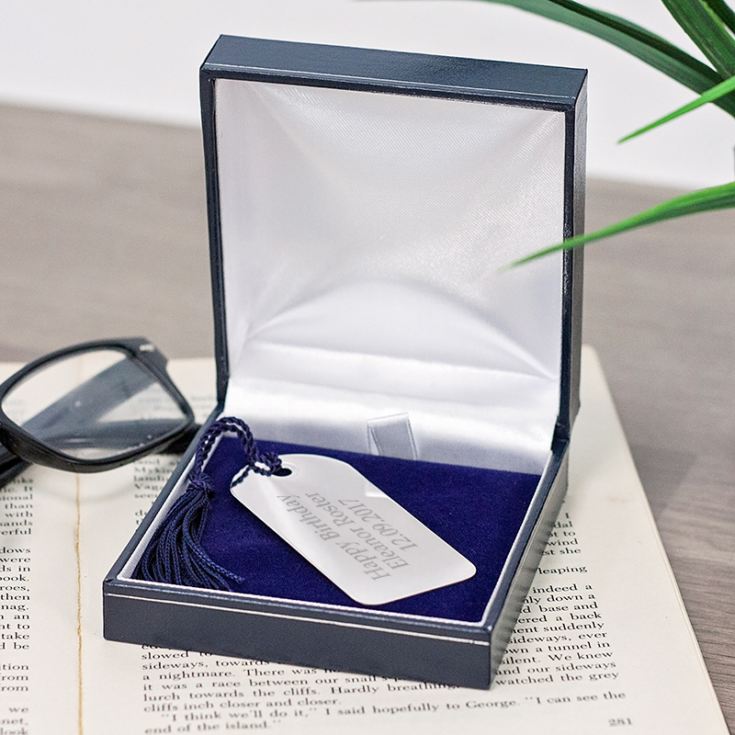 Engraved Silver Plated Bookmark With Tassel product image