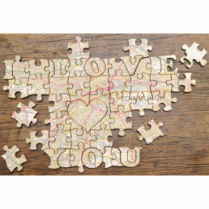 Luxury Wooden Where We First Met Personalised Jigsaw product image