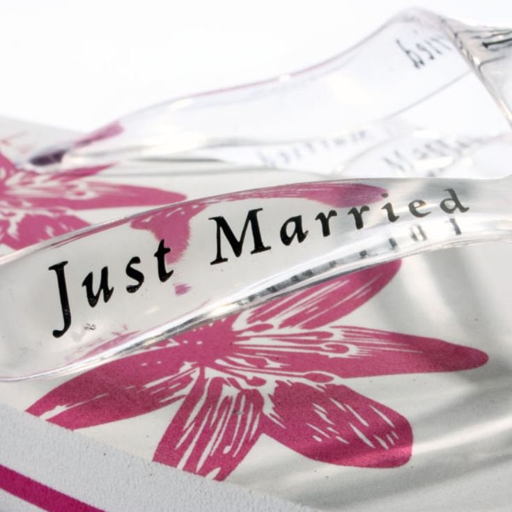Just Married Flip Flops for Her product image