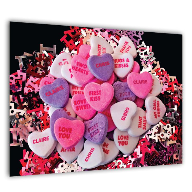 Personalised Poster Love Hearts Design - product image