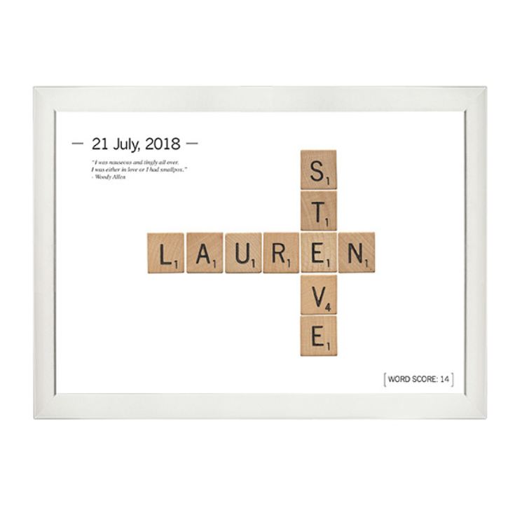 Framed 'Love Tiles' Personalised Print product image