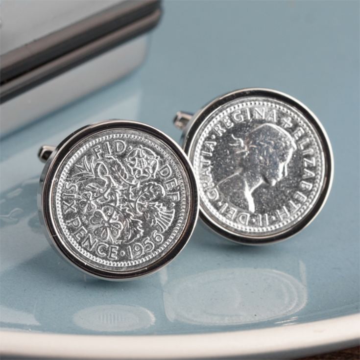 Lucky Sixpence Personalised Cufflinks product image