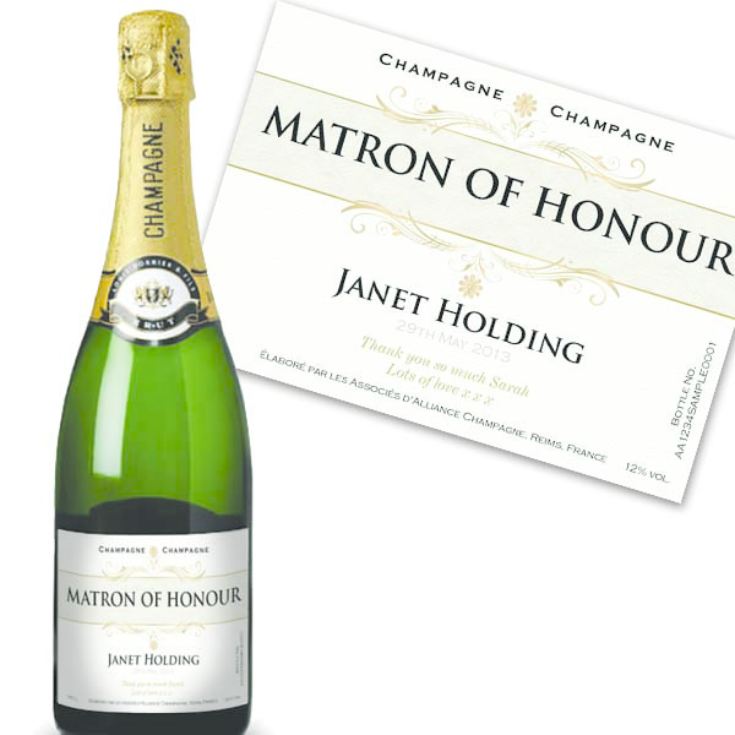 Matron of Honour Personalised Champagne product image