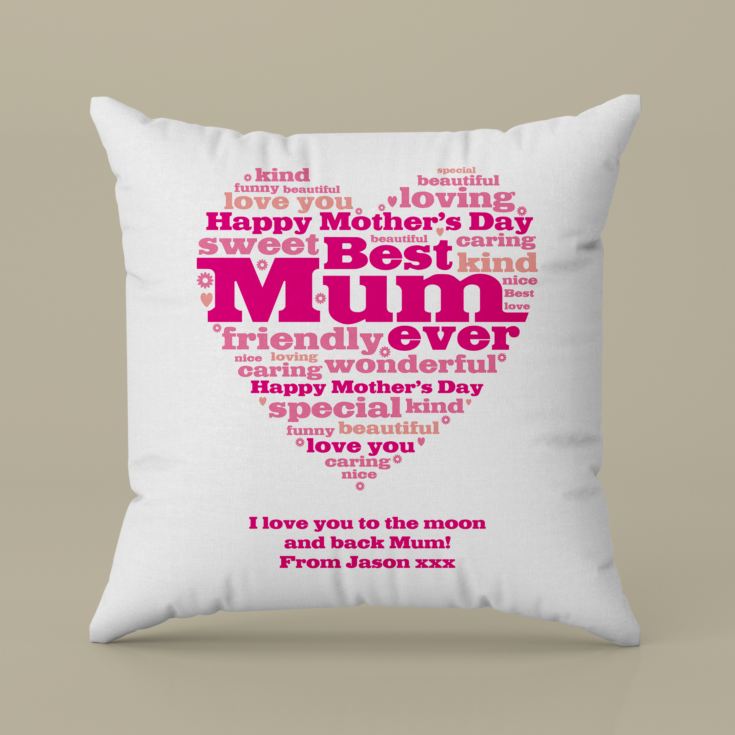 Mother's Day Heart of Words Personalised Cushion product image