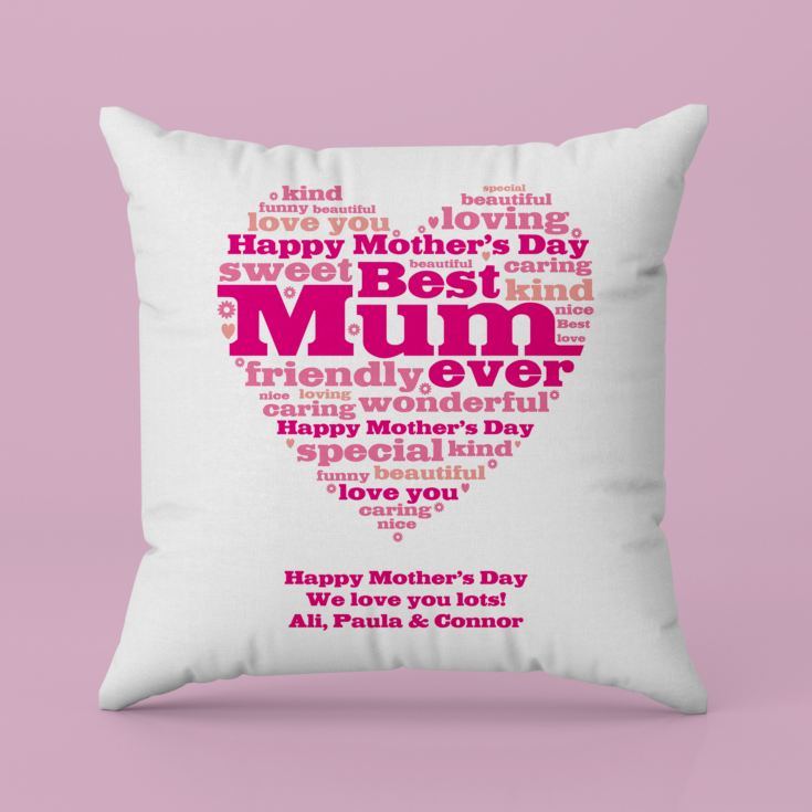 Mother's Day Heart of Words Personalised Cushion product image