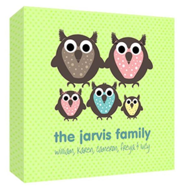 Owl Family Personalised Canvas Print product image
