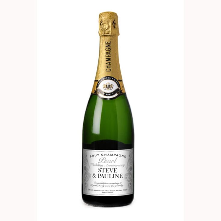Personalised Pearl Anniversary Champagne product image