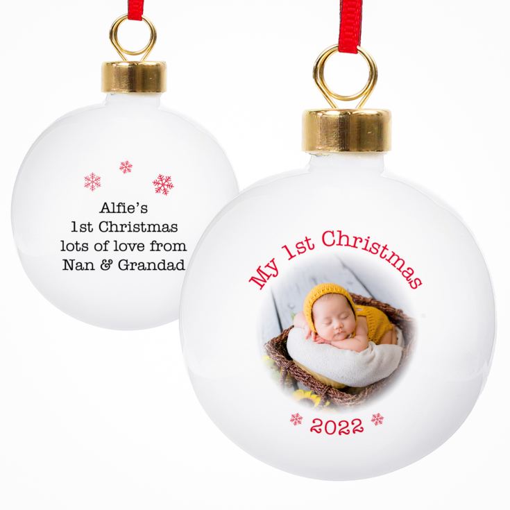 Personalised Baby Photo Bauble product image