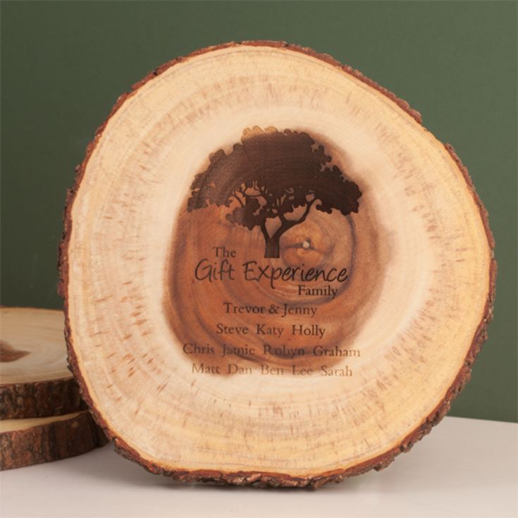 Personalised Family Tree Rustic Tree Slice product image