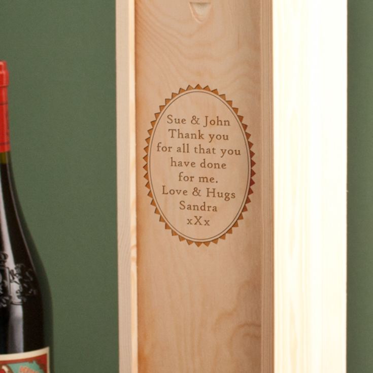 Personalised Wooden Wine Box product image