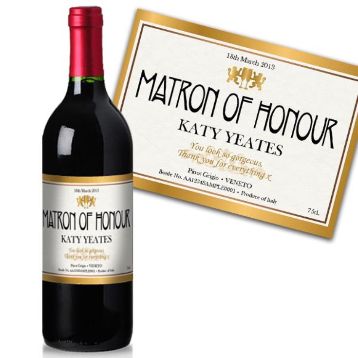 Matron of Honour Personalised Wine product image