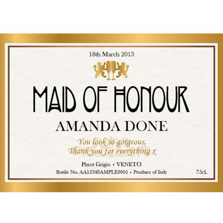 Maid of Honour Personalised Wine product image