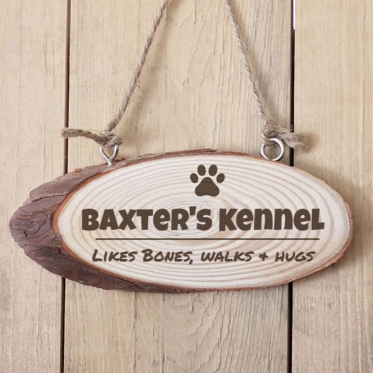 Personalised Dog Kennel Wooden Hanging Plaque product image