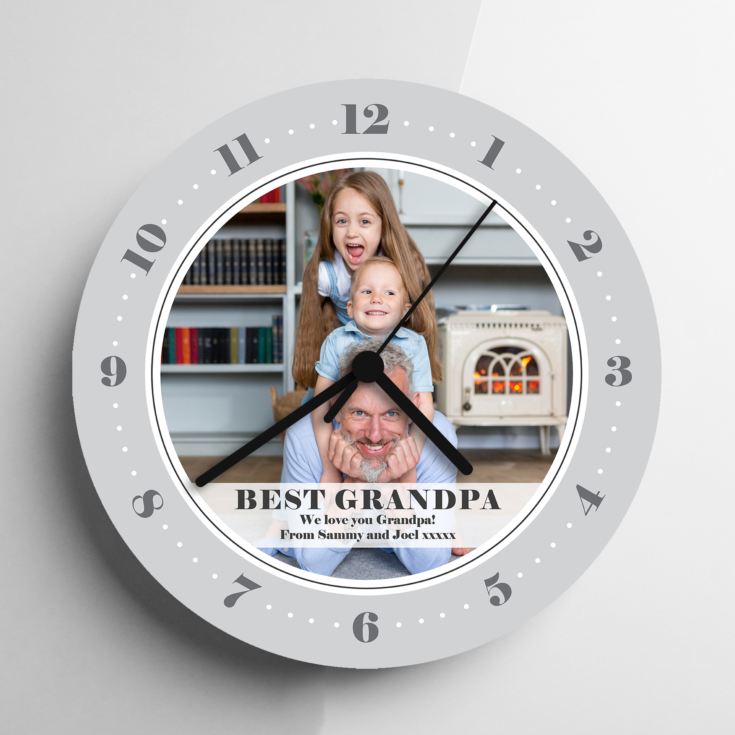 Personalised Photo Upload Grandad Clock product image