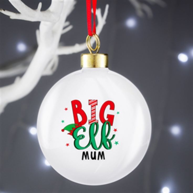 Personalised Big Elf Christmas Bauble product image