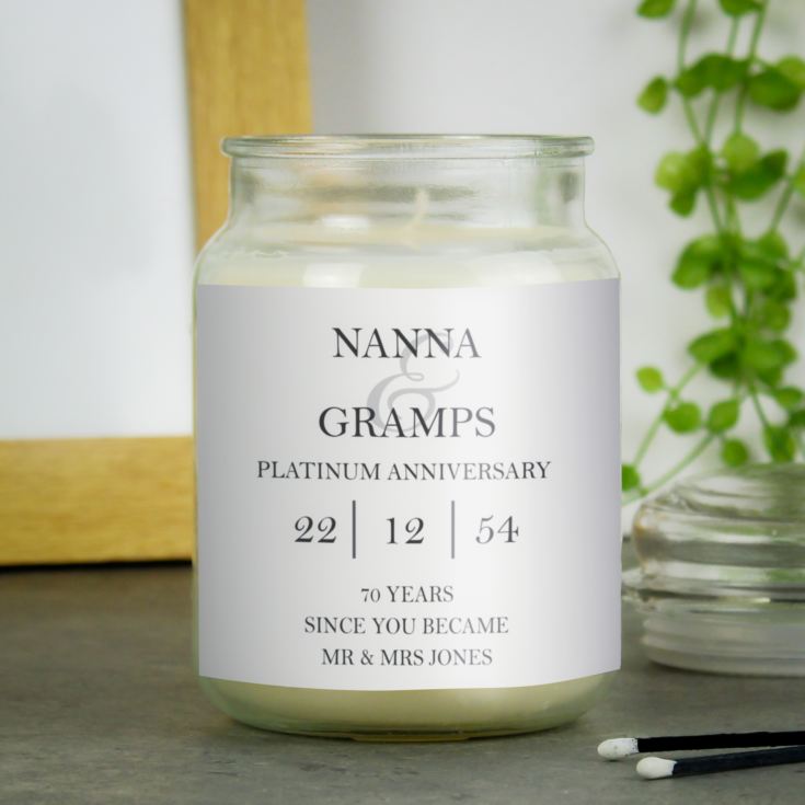 Personalised Couples Large Scented Jar Candle product image