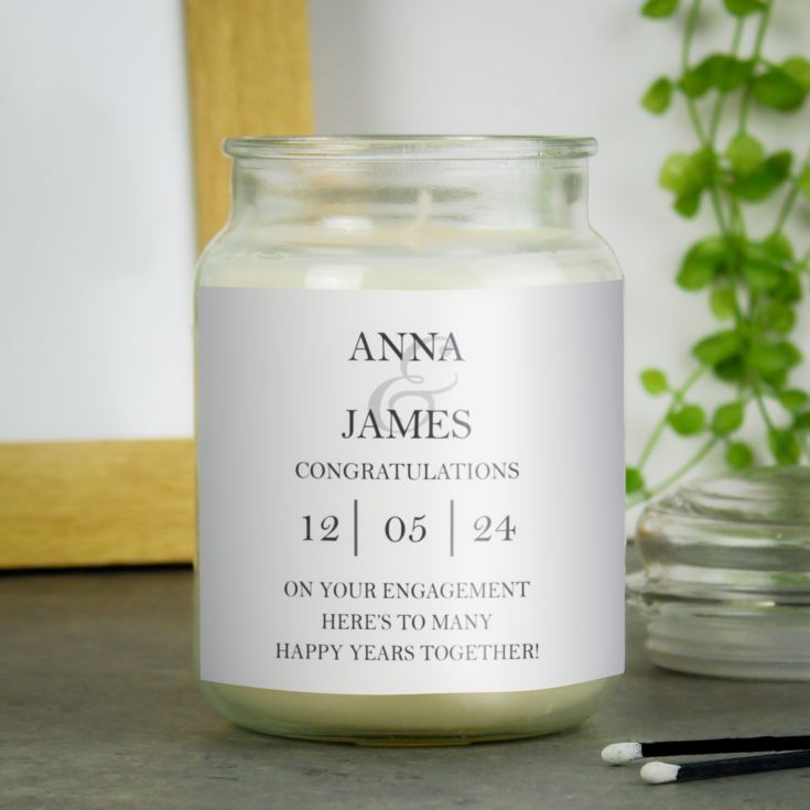 Personalised Couples Large Scented Jar Candle product image