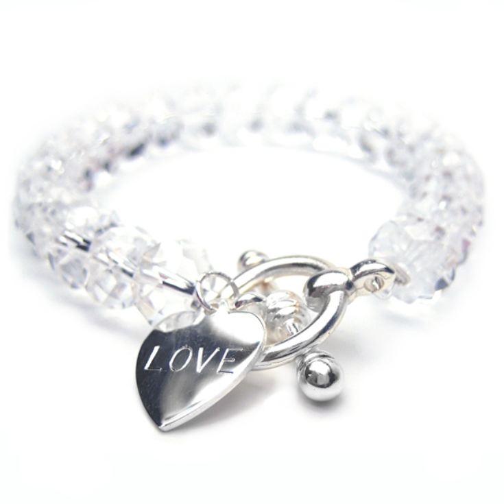 Pure Personalised Bracelet with Sterling Silver Heart product image