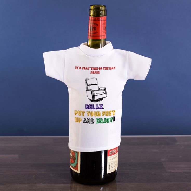 Put Your Feet Up Wine Bottle T-Shirt product image