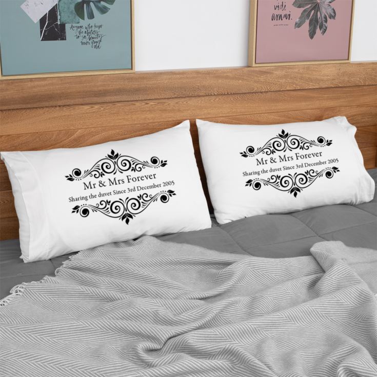 Personalised Sharing The Duvet Since Pair of Pillowcases product image
