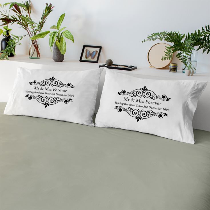Personalised Sharing The Duvet Since Pair of Pillowcases product image