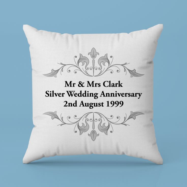 Personalised Silver Anniversary Cushion product image
