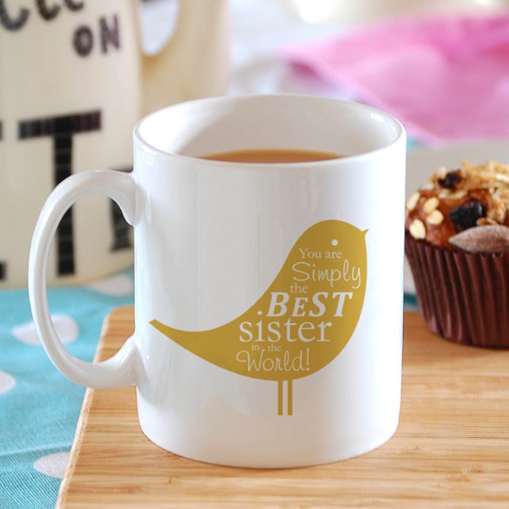 Simply the Best Bird Design Personalised Mug product image