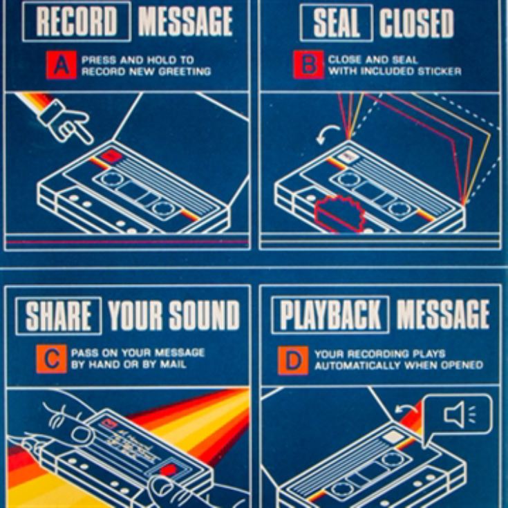Re-recordable Retro Cassette Tape Greetings Card product image