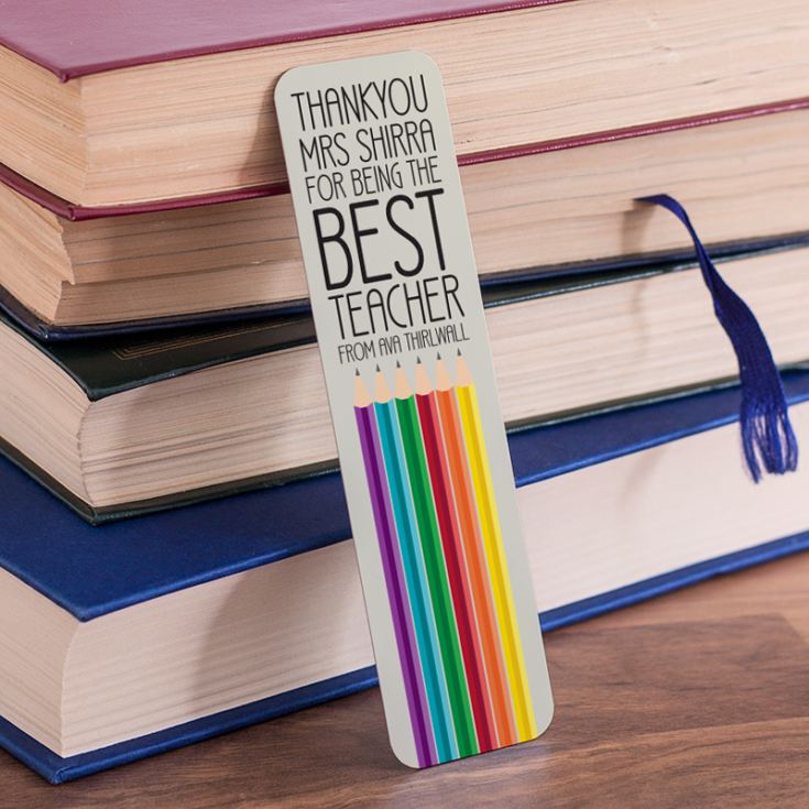 Personalised Best Teacher Pencil Bookmark product image