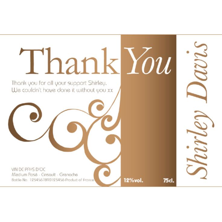 Personalised Thank You Wine product image