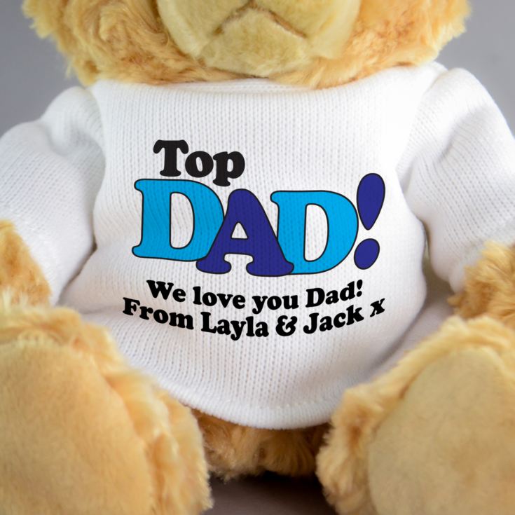 Top Dad Personalised Teddy Bear product image
