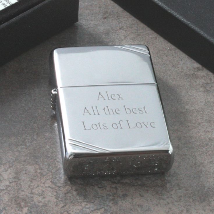 Personalised Vintage Chrome Zippo Lighter product image