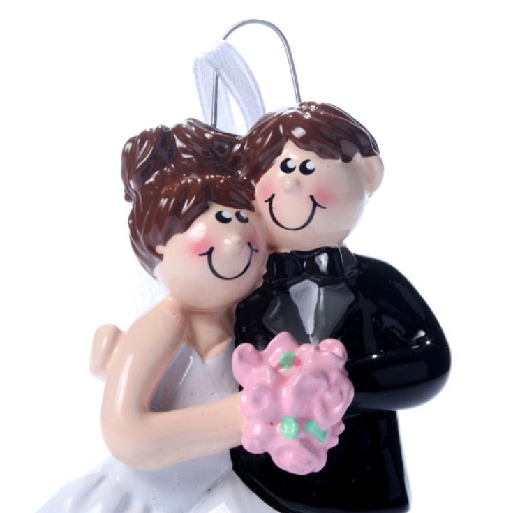 Bride & Groom Personalised Hanging Ornament product image