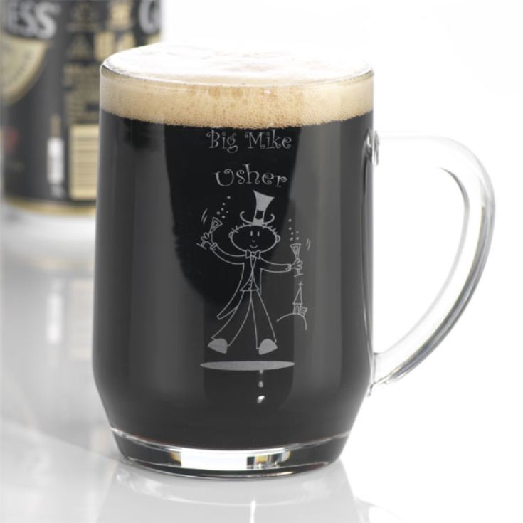 Etched Wedding Character Tankard product image