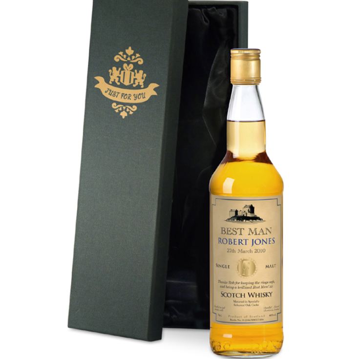 Personalised Best Man Malt Whisky product image