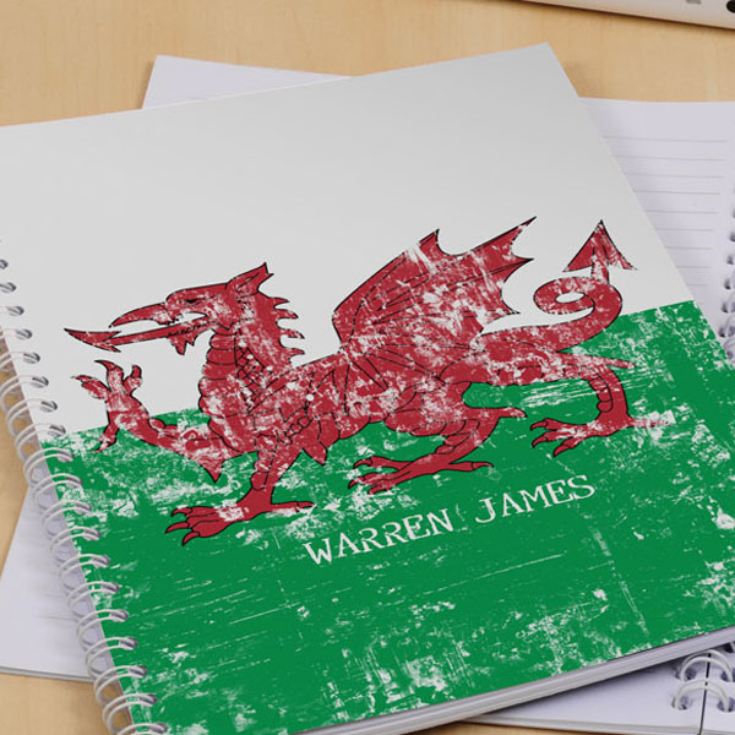 Welsh Dragon Personalised Notebook product image