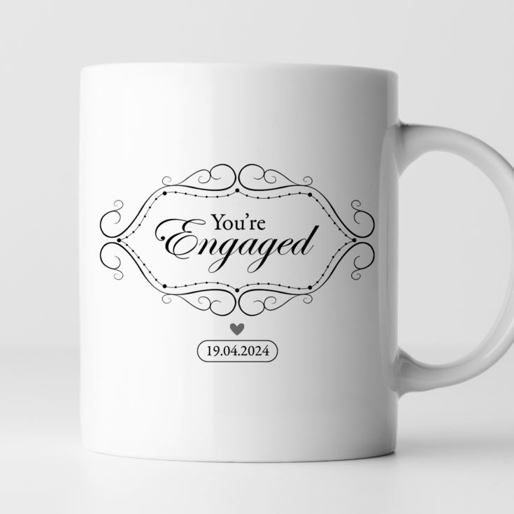 Personalised You're Engaged Pair of Mugs product image