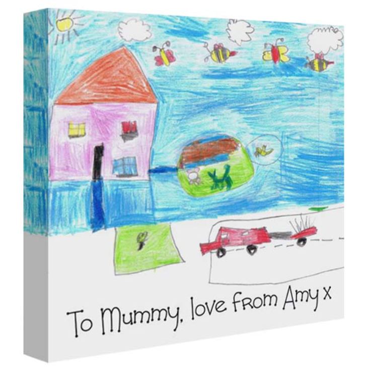 Your Childs Artwork on a Canvas Print product image