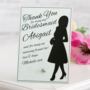 Bridesmaid Personalised Glass Plaque - 14.99 Bridesmaid Personalised Glass Plaque