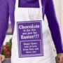 Chocolate is for life Personalised Easter Apron - 12.99 Chocolate is for life Personalised Easter Apron
