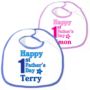 Happy 1st Fathers Day Personalised Baby Bib Pink - 9.99 Happy 1st Fathers Day Personalised Baby Bib Pink