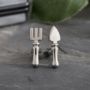 Personalised Fork and Trowel Cufflinks - 19.99 Personalised Fork and Trowel Cufflinks