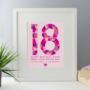Personalised Girls 18th Birthday Frame Print - 29.99 Personalised Girls 18th Birthday Frame Print