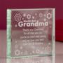 Personalised Worlds Best Grandma Glass Keepsake - 19.99 Personalised Worlds Best Grandma Glass Keepsake
