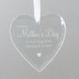 Mother's Day Personalised Glass Heart - 12.99 Mother's Day Personalised Glass Heart