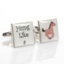 Hung Like a Horse Personalised Cufflinks Set - 18.99 Hung Like a Horse Personalised Cufflinks Set